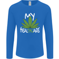 Weed My HealTHCare Cannabis Funny THC Mens Long Sleeve T-Shirt Royal Blue