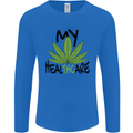 Weed My HealTHCare Cannabis Funny THC Mens Long Sleeve T-Shirt Royal Blue