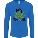 Weed My HealTHCare Cannabis Funny THC Mens Long Sleeve T-Shirt Royal Blue