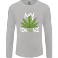 Weed My HealTHCare Cannabis Funny THC Mens Long Sleeve T-Shirt Sports Grey