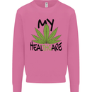 Weed My HealTHCare Cannabis Funny THC Mens Sweatshirt Jumper Azalea