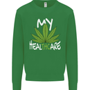 Weed My HealTHCare Cannabis Funny THC Mens Sweatshirt Jumper Irish Green
