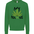 Weed My HealTHCare Cannabis Funny THC Mens Sweatshirt Jumper Irish Green
