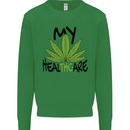 Weed My HealTHCare Cannabis Funny THC Mens Sweatshirt Jumper Irish Green