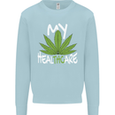Weed My HealTHCare Cannabis Funny THC Mens Sweatshirt Jumper Light Blue