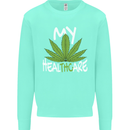 Weed My HealTHCare Cannabis Funny THC Mens Sweatshirt Jumper Peppermint