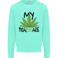 Weed My HealTHCare Cannabis Funny THC Mens Sweatshirt Jumper Peppermint