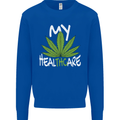 Weed My HealTHCare Cannabis Funny THC Mens Sweatshirt Jumper Royal Blue