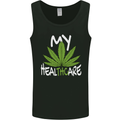 Weed My HealTHCare Cannabis Funny THC Mens Vest Tank Top Black