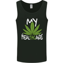 Weed My HealTHCare Cannabis Funny THC Mens Vest Tank Top Black
