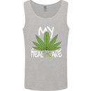 Weed My HealTHCare Cannabis Funny THC Mens Vest Tank Top Sports Grey