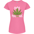 Weed My HealTHCare Cannabis Funny THC Womens Petite Cut T-Shirt Azalea
