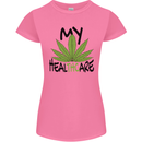 Weed My HealTHCare Cannabis Funny THC Womens Petite Cut T-Shirt Azalea