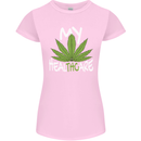 Weed My HealTHCare Cannabis Funny THC Womens Petite Cut T-Shirt Light Pink