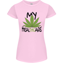 Weed My HealTHCare Cannabis Funny THC Womens Petite Cut T-Shirt Light Pink