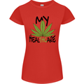 Weed My HealTHCare Cannabis Funny THC Womens Petite Cut T-Shirt Red