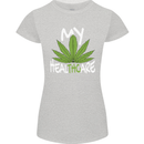 Weed My HealTHCare Cannabis Funny THC Womens Petite Cut T-Shirt Sports Grey