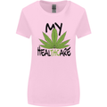 Weed My HealTHCare Cannabis Funny THC Womens Wider Cut T-Shirt Light Pink
