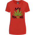 Weed My HealTHCare Cannabis Funny THC Womens Wider Cut T-Shirt Red
