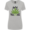 Weed My HealTHCare Cannabis Funny THC Womens Wider Cut T-Shirt Sports Grey