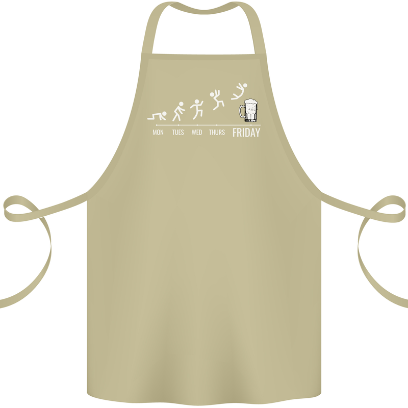 Week to Friday Weekend Beer Funny Alcohol Cotton Apron 100% Organic Khaki