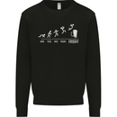 Week to Friday Weekend Beer Funny Alcohol Kids Sweatshirt Jumper Black