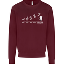Week to Friday Weekend Beer Funny Alcohol Kids Sweatshirt Jumper Maroon