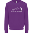 Week to Friday Weekend Beer Funny Alcohol Kids Sweatshirt Jumper Purple