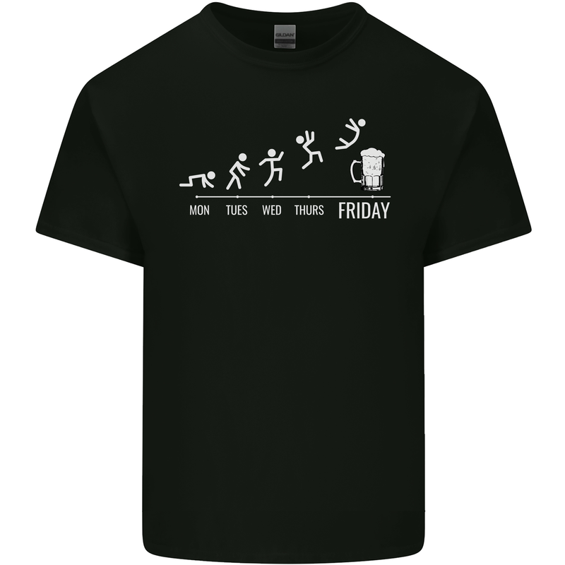 Week to Friday Weekend Beer Funny Alcohol Kids T-Shirt Childrens Black