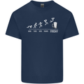 Week to Friday Weekend Beer Funny Alcohol Kids T-Shirt Childrens Navy Blue