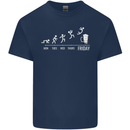 Week to Friday Weekend Beer Funny Alcohol Kids T-Shirt Childrens Navy Blue