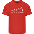Week to Friday Weekend Beer Funny Alcohol Kids T-Shirt Childrens Red