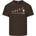 Week to Friday Weekend Beer Funny Alcohol Mens Cotton T-Shirt Tee Top Dark Chocolate