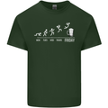 Week to Friday Weekend Beer Funny Alcohol Mens Cotton T-Shirt Tee Top Forest Green