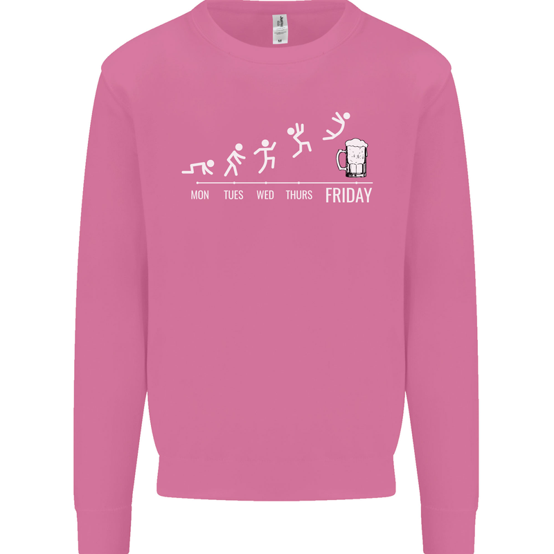 Week to Friday Weekend Beer Funny Alcohol Mens Sweatshirt Jumper Azalea