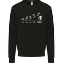 Week to Friday Weekend Beer Funny Alcohol Mens Sweatshirt Jumper Black