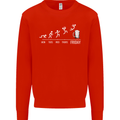 Week to Friday Weekend Beer Funny Alcohol Mens Sweatshirt Jumper Bright Red