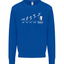 Week to Friday Weekend Beer Funny Alcohol Mens Sweatshirt Jumper Royal Blue