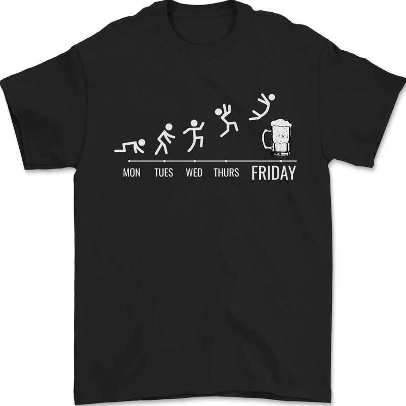 a black t - shirt with a picture of a man jumping over a barrel