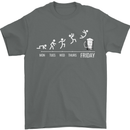 Week to Friday Weekend Beer Funny Alcohol Mens T-Shirt 100% Cotton Charcoal