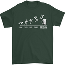 Week to Friday Weekend Beer Funny Alcohol Mens T-Shirt 100% Cotton Forest Green