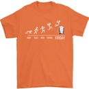 Week to Friday Weekend Beer Funny Alcohol Mens T-Shirt 100% Cotton Orange