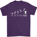 Week to Friday Weekend Beer Funny Alcohol Mens T-Shirt 100% Cotton Purple
