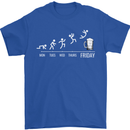 Week to Friday Weekend Beer Funny Alcohol Mens T-Shirt 100% Cotton Royal Blue