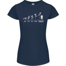 Week to Friday Weekend Beer Funny Alcohol Womens Petite Cut T-Shirt Navy Blue