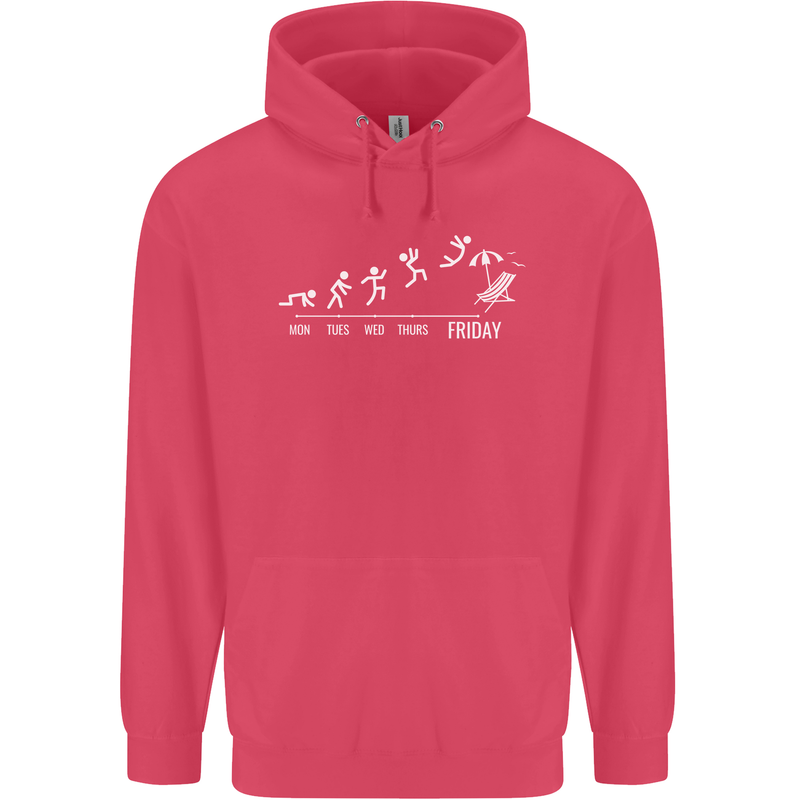 Week to Friday Weekend Beer Holiday Funny Childrens Kids Hoodie Heliconia