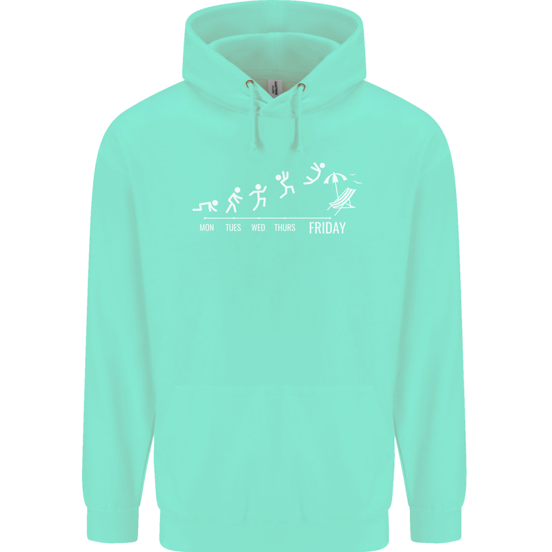 Week to Friday Weekend Beer Holiday Funny Childrens Kids Hoodie Peppermint