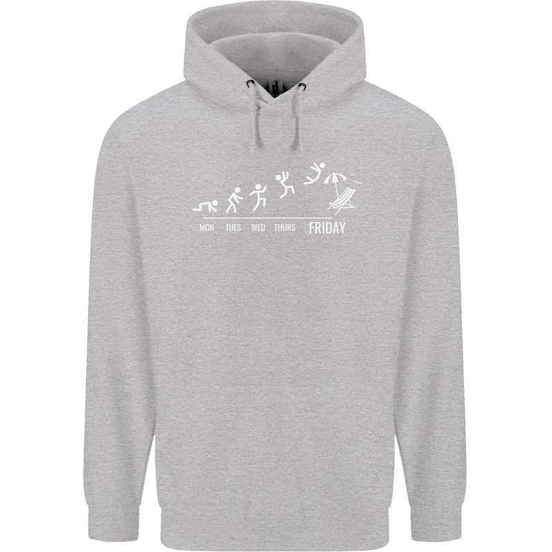 Week to Friday Weekend Beer Holiday Funny Childrens Kids Hoodie Sports Grey
