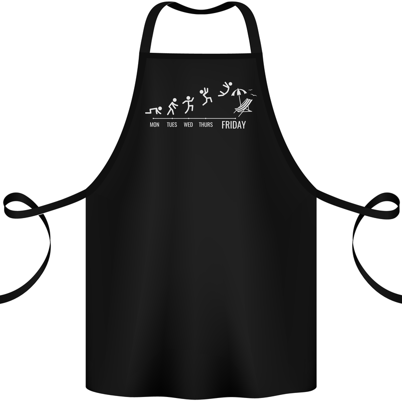 Week to Friday Weekend Beer Holiday Funny Cotton Apron 100% Organic Black