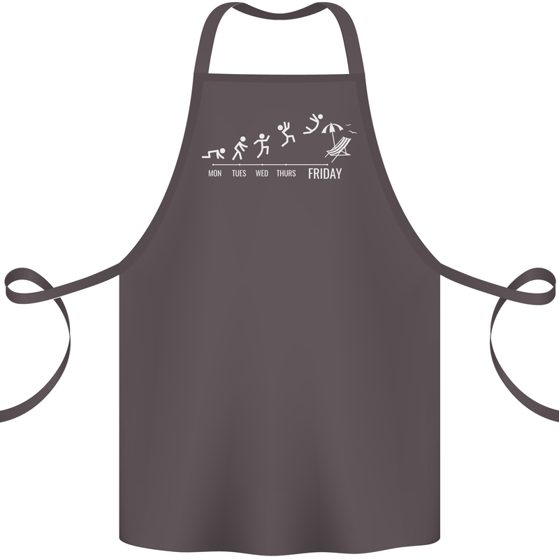 Week to Friday Weekend Beer Holiday Funny Cotton Apron 100% Organic Dark Grey